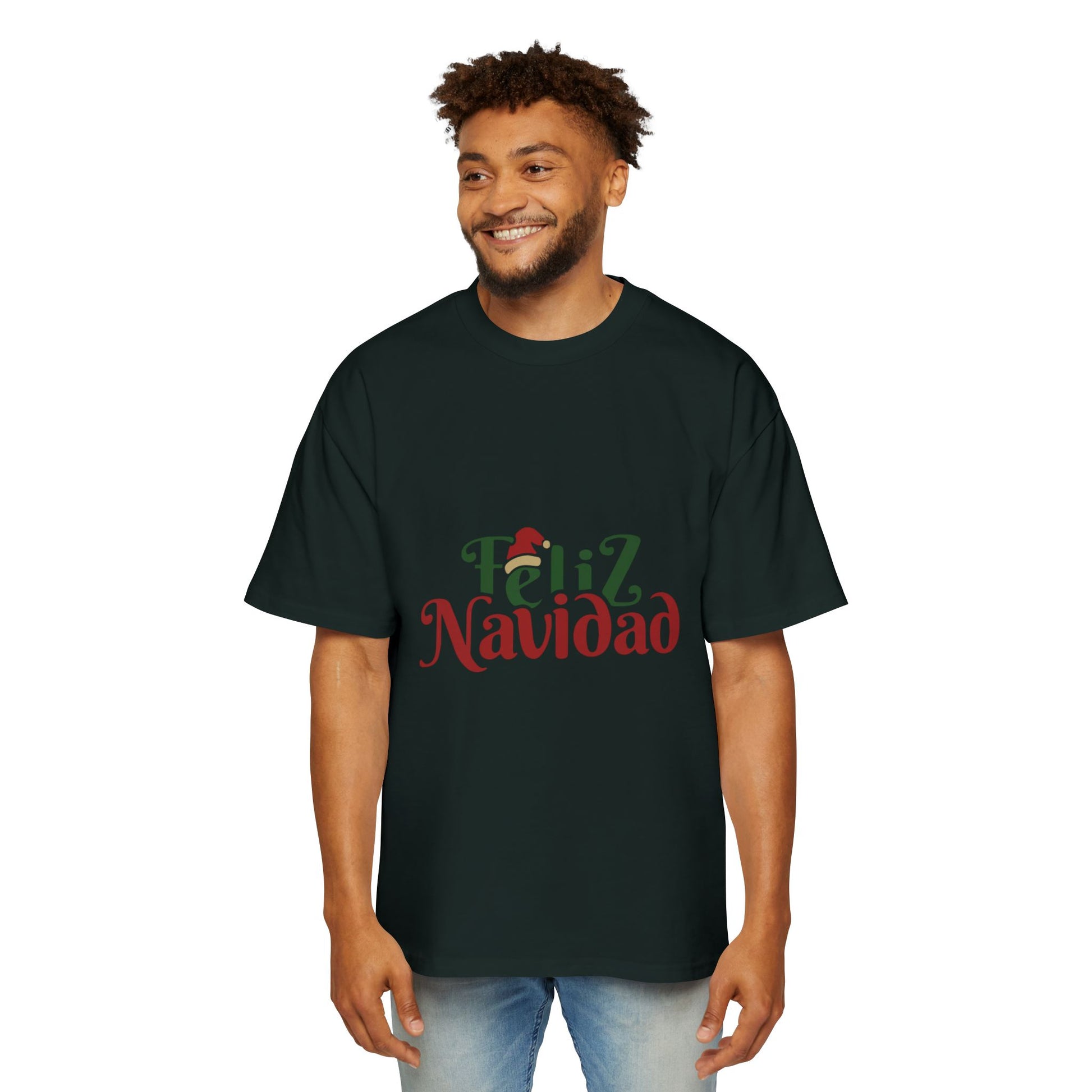 Feliz Navidad Oversized Tee – Festive Spanish Christmas T-Shirt Printify