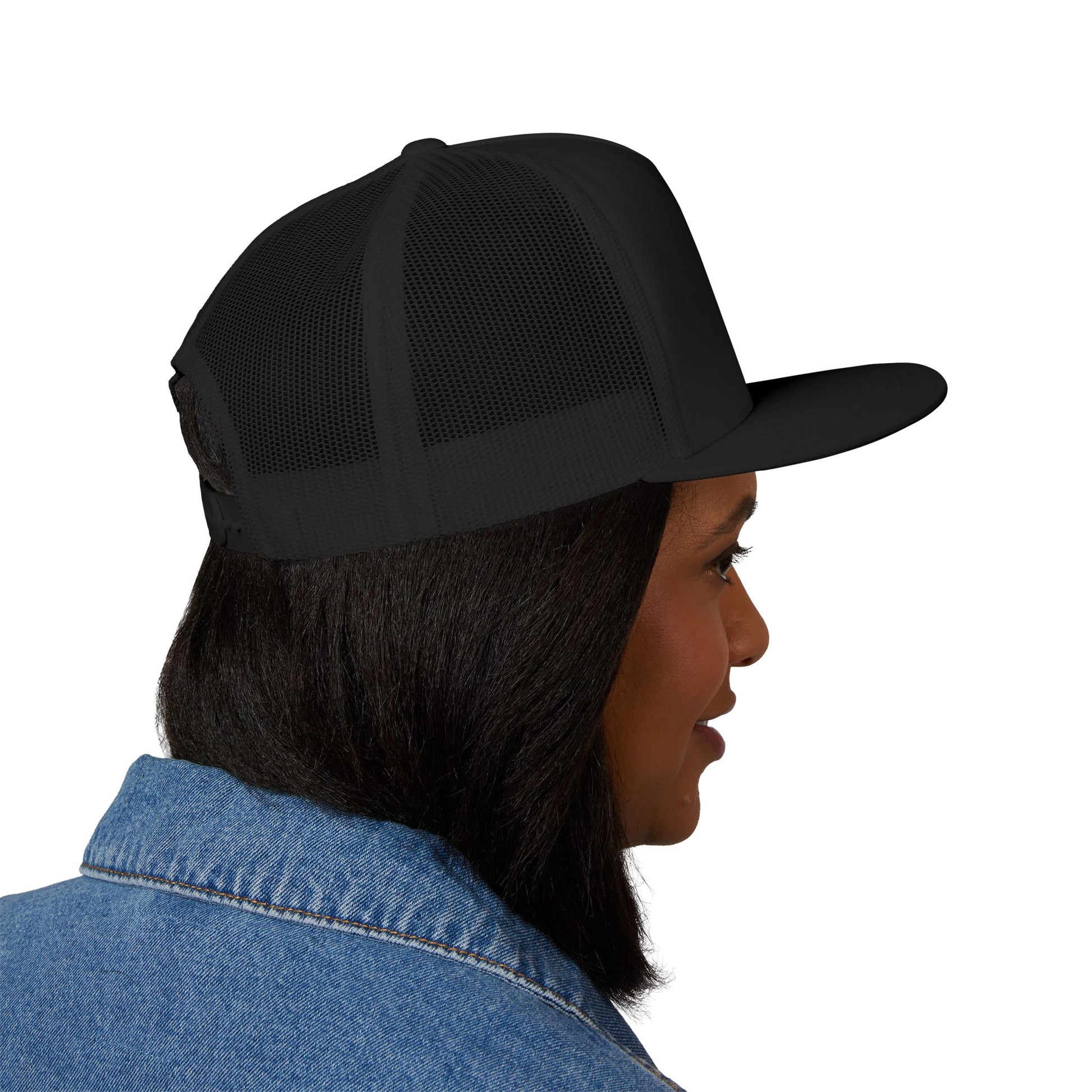 Billie Eilish Inspired Trucker Cap – Neon Mood Portrait Edition Printify