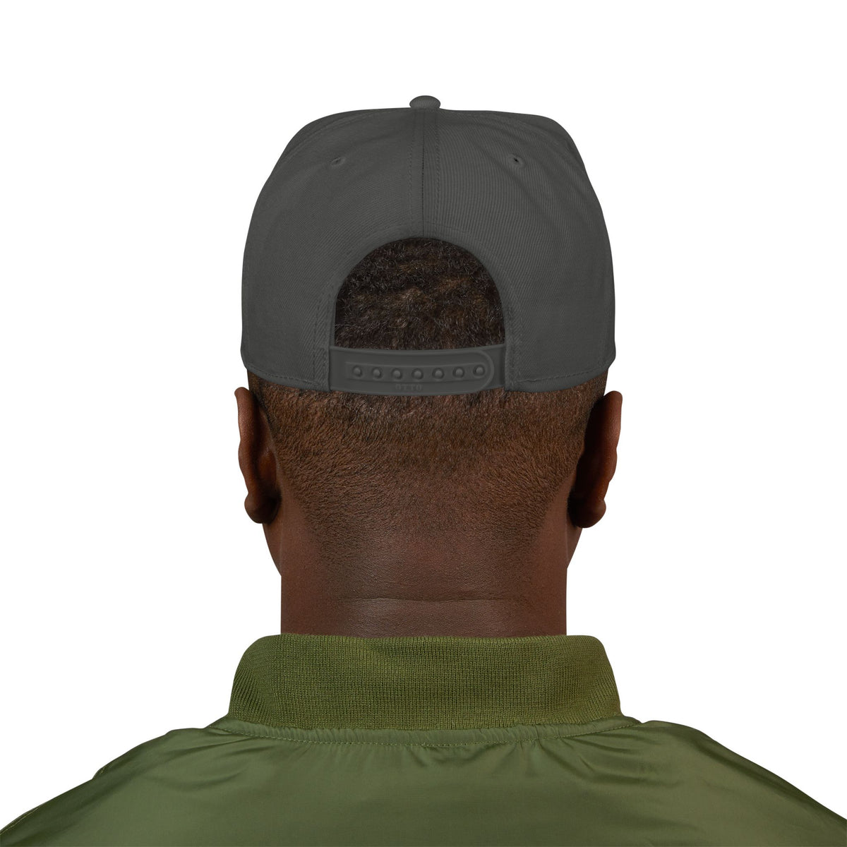 Orange Lightning Text Logo Snapback Cap Printify