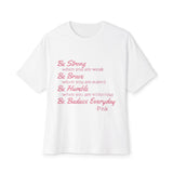 Beautiful Script Unisex Oversized Boxy Tee - snazzymerch