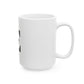 Black & White Portrait Ceramic Mug, (11oz, 15oz) - snazzymerch