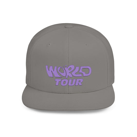 World Tour Bubble Letter- Flat Bill Snapback Printify