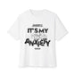 Block Font Quote Unisex Oversized Boxy Tee - snazzymerch