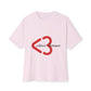 Minimal Heart Icon Unisex oversized Boxy Tee - snazzymerch