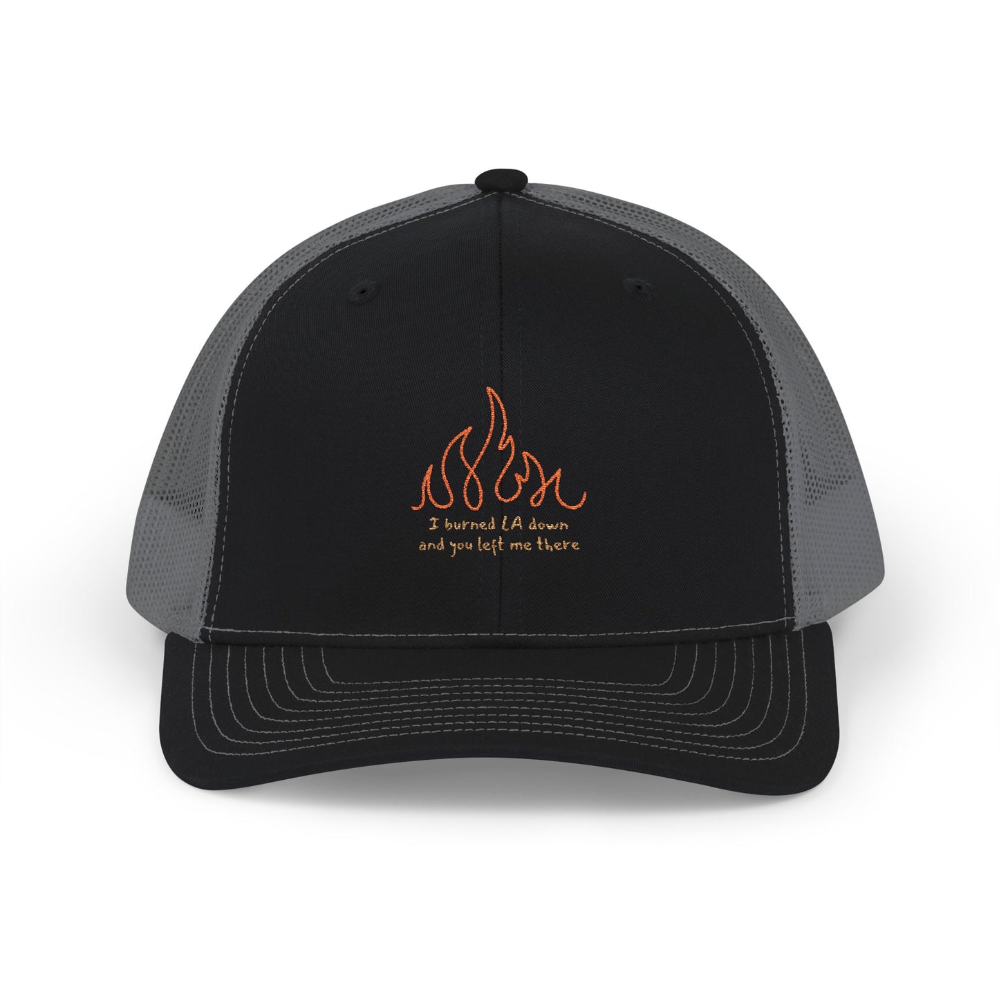 Flame Snapback Trucker Cap (Embroidery) - snazzymerch