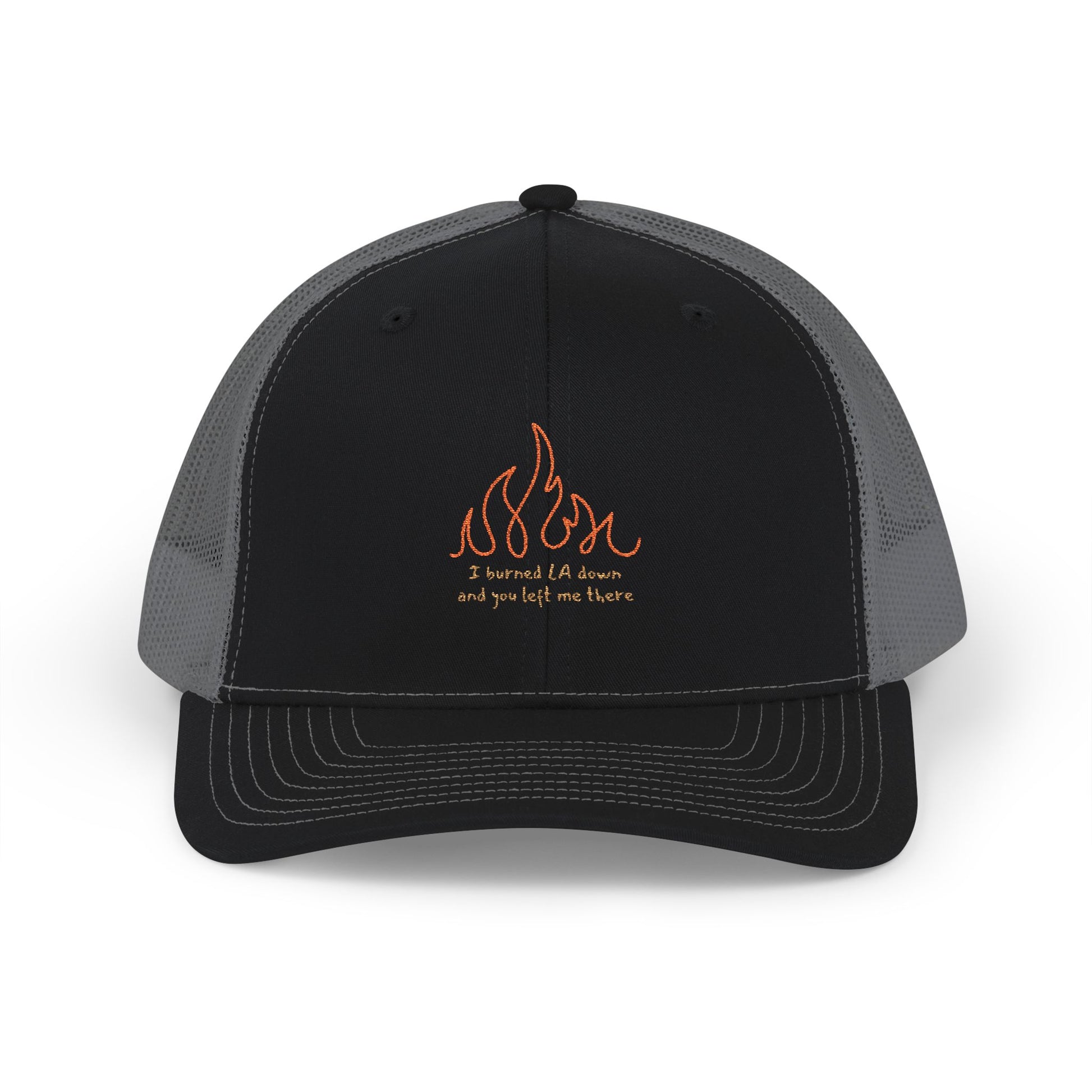 Flame Snapback Trucker Cap (Embroidery) - snazzymerch