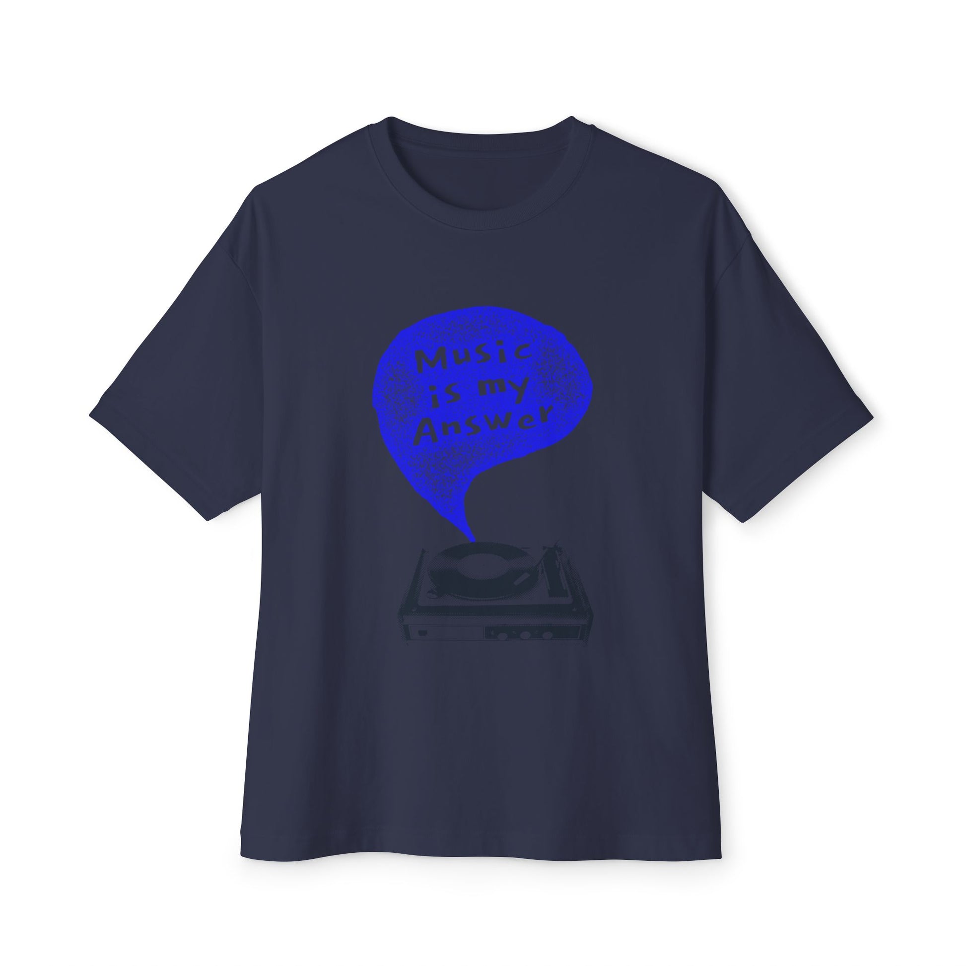 Music Is My Answer Unisex oversized Boxy Tee - snazzymerch