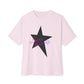 Retro Groove Script Unisex Oversized Boxy tee Printify