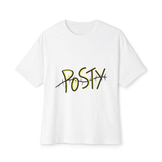 Abstract Black Barbed Wire Unisex Oversized Boxy Tee Printify