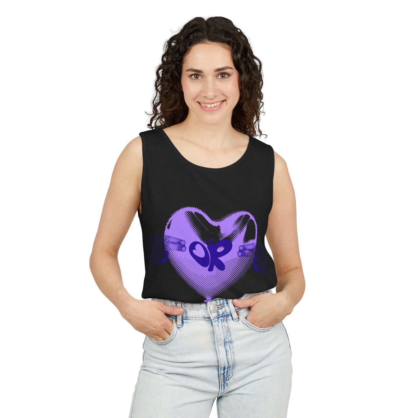 Heart Balloon OR Pop Art-Dyed Tank Top Printify