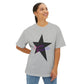 Retro Groove Script Unisex Oversized Boxy tee Printify