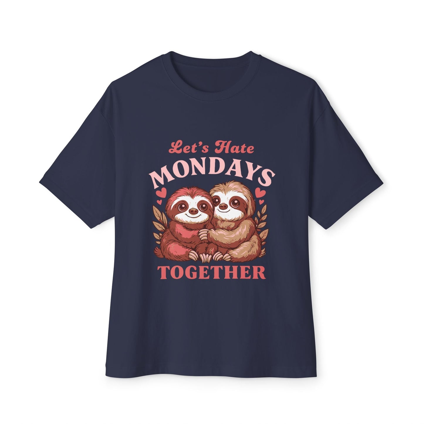 Oversized boxy Tee – Snazzy Lets hate Monday Edition Printify