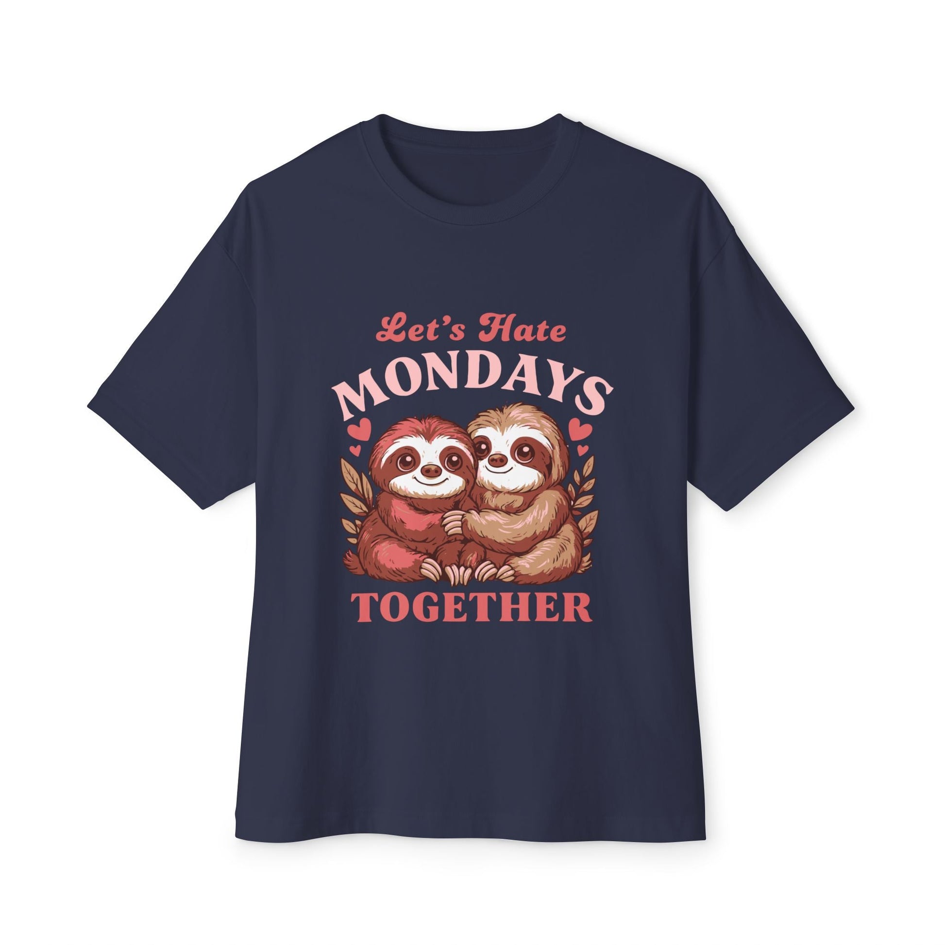 Oversized boxy Tee – Snazzy Lets hate Monday Edition Printify