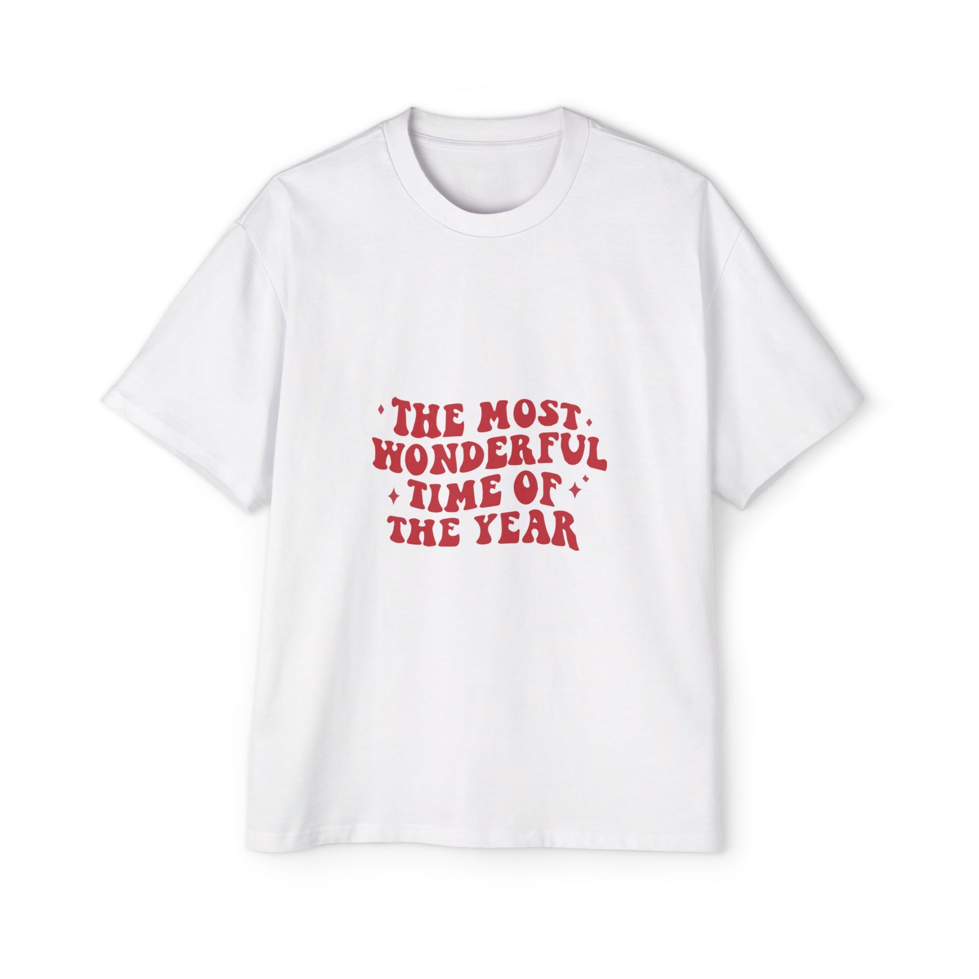 The Most Wonderful Time of the Year Oversized Tee – Festive Christmas Quote T-Shirt Printify
