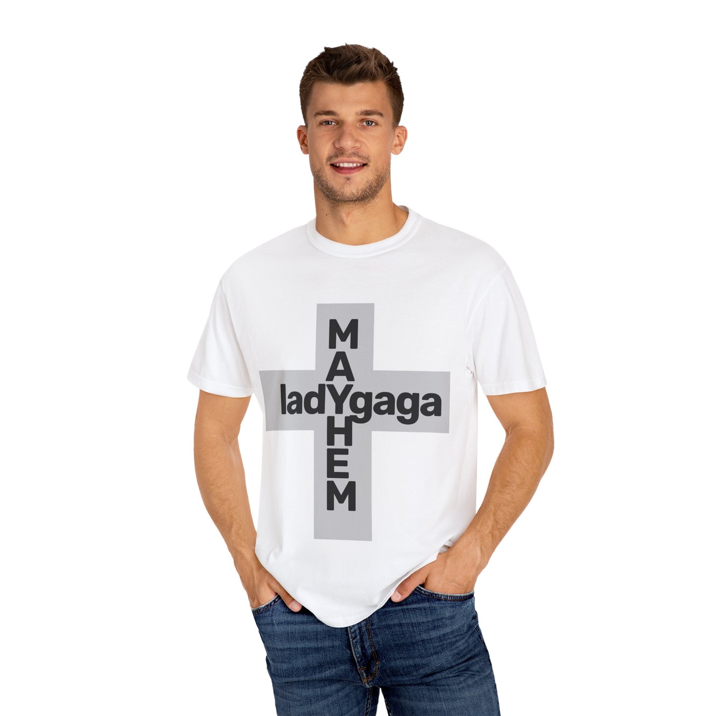 Lady Cross Mayhem-Unisex Dyed Tshirt Printify
