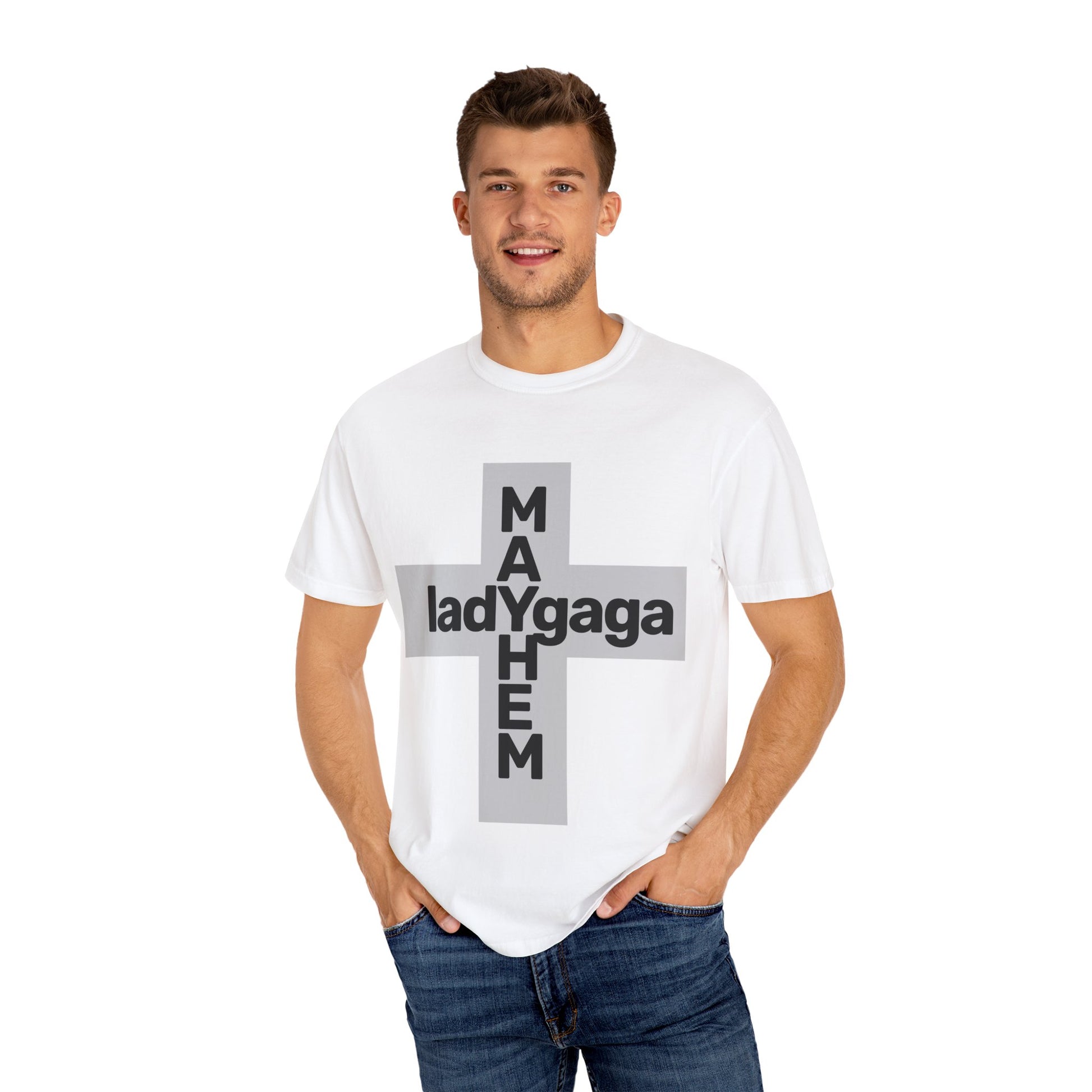 Lady Cross Mayhem-Unisex Dyed Tshirt Printify