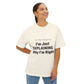 Unisex Oversized Tee – Snazzy No Argument Edition Printify