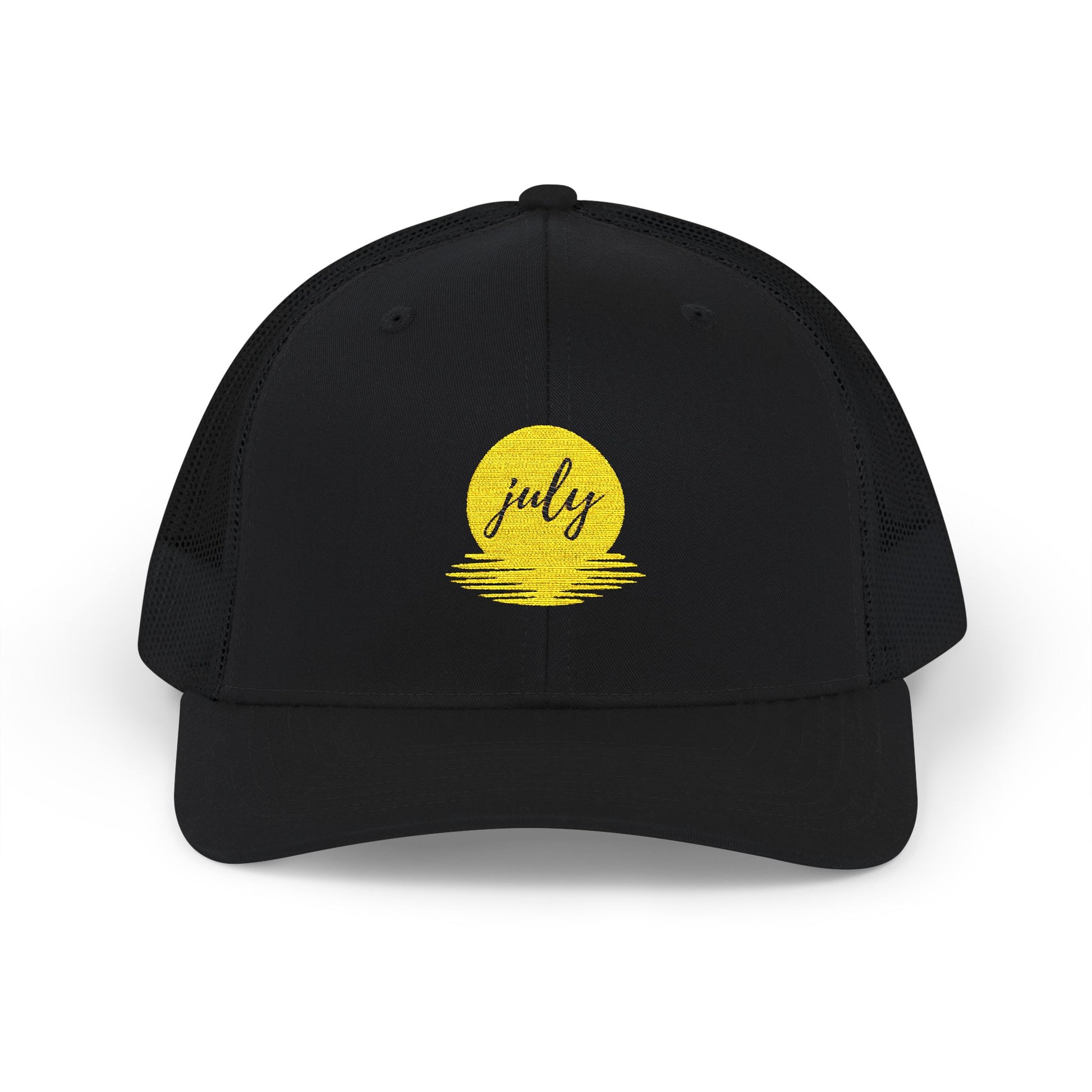 July Sun Graphic Snapback Trucker Cap (Embroidery) - snazzymerch