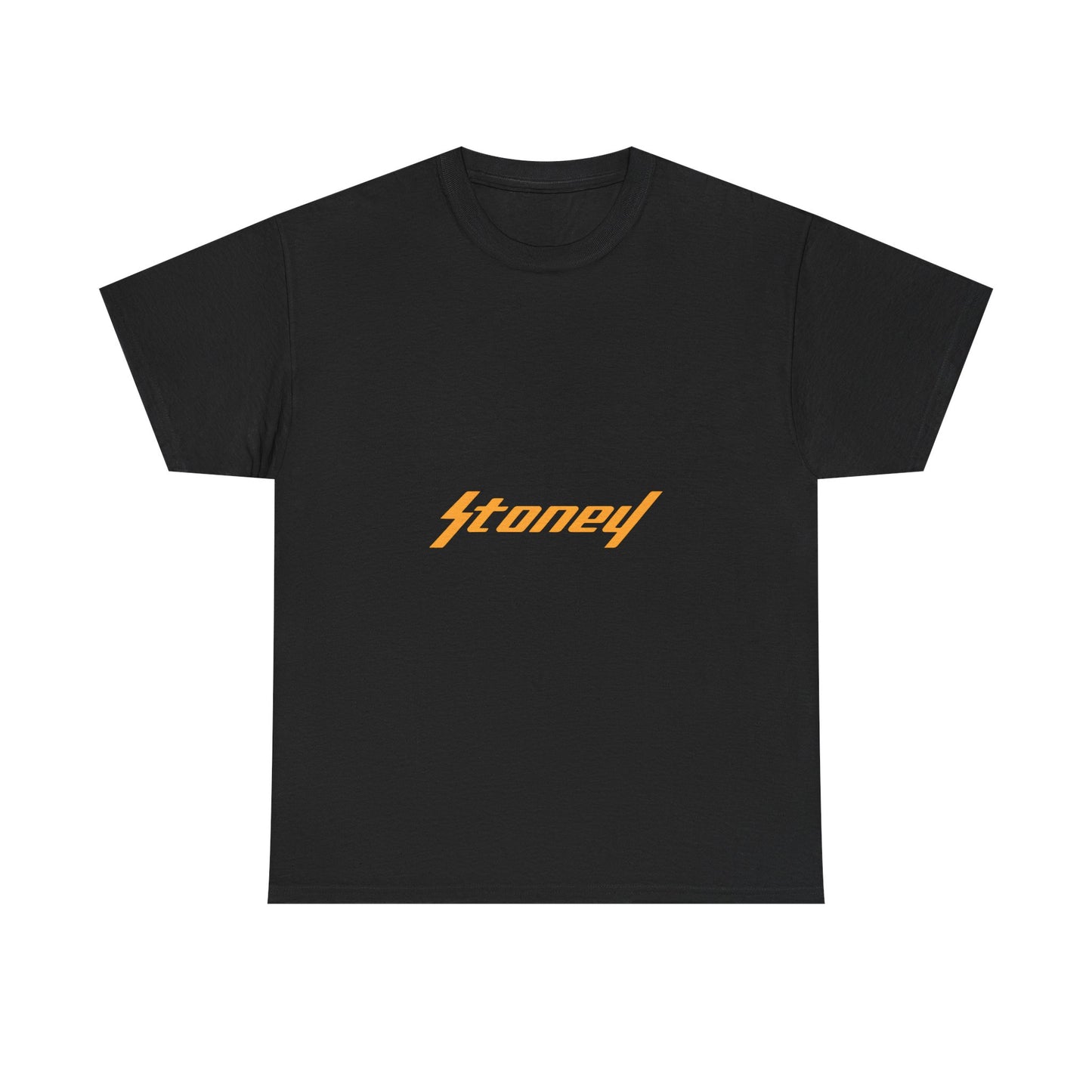 Orange Lightning Text Logo Unisex Heavy cotton Tee Printify