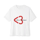 Minimal Heart Icon Unisex oversized Boxy Tee - snazzymerch