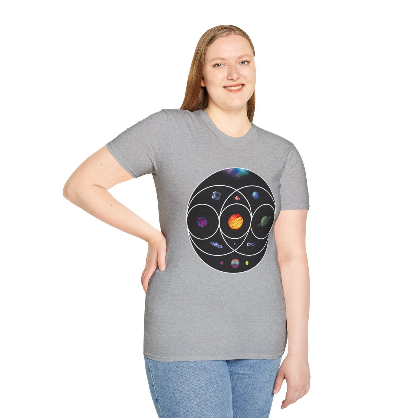 Unisex Softstyle T-Shirt Inspired by Coldplay’s Illustration Concept Printify