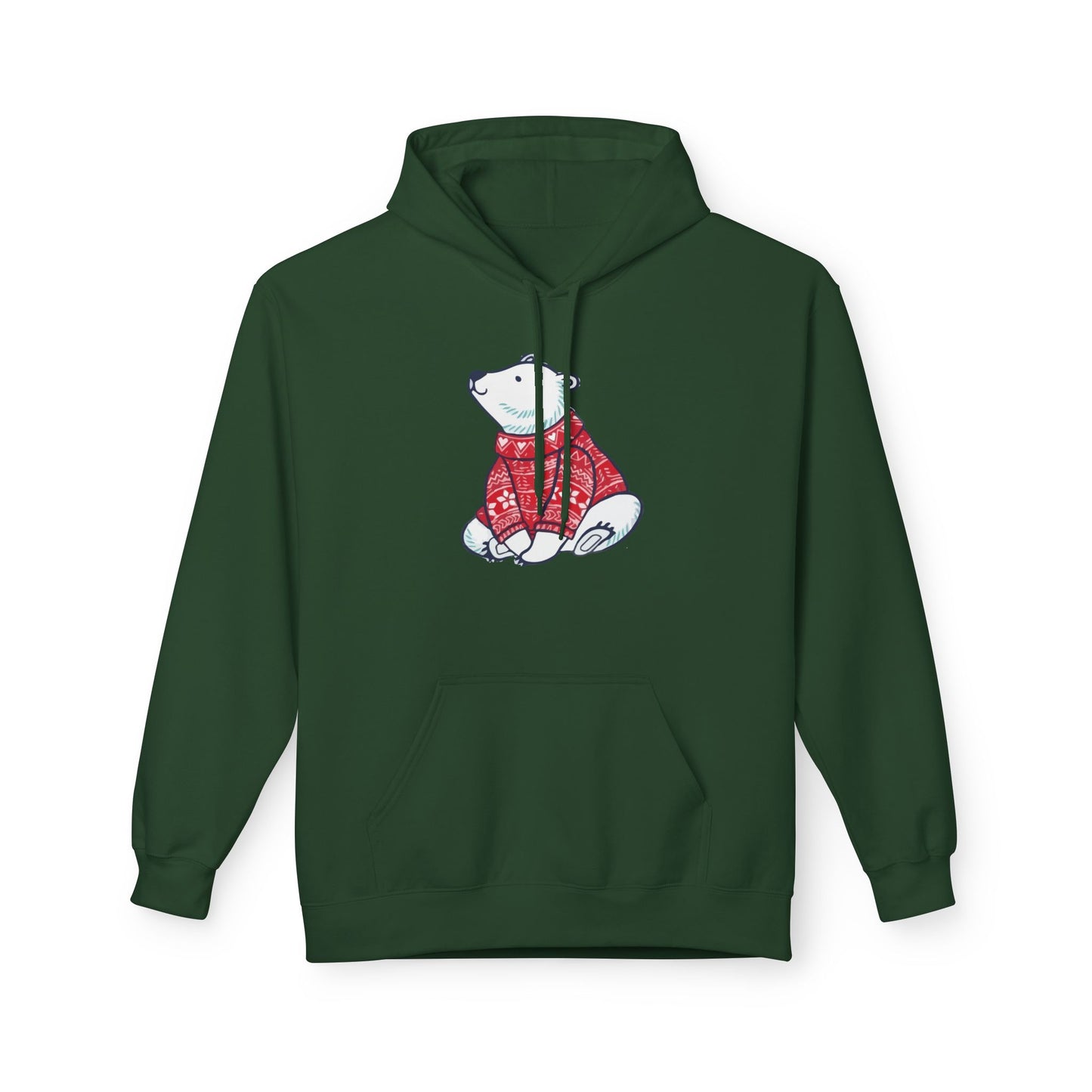 Cozy Polar Bear Christmas Hoodie – Holiday Edition Printify