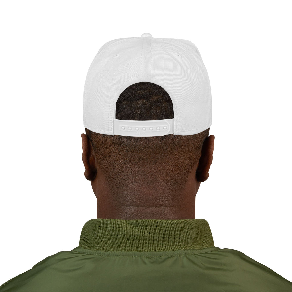 Orange Lightning Text Logo Snapback Cap Printify
