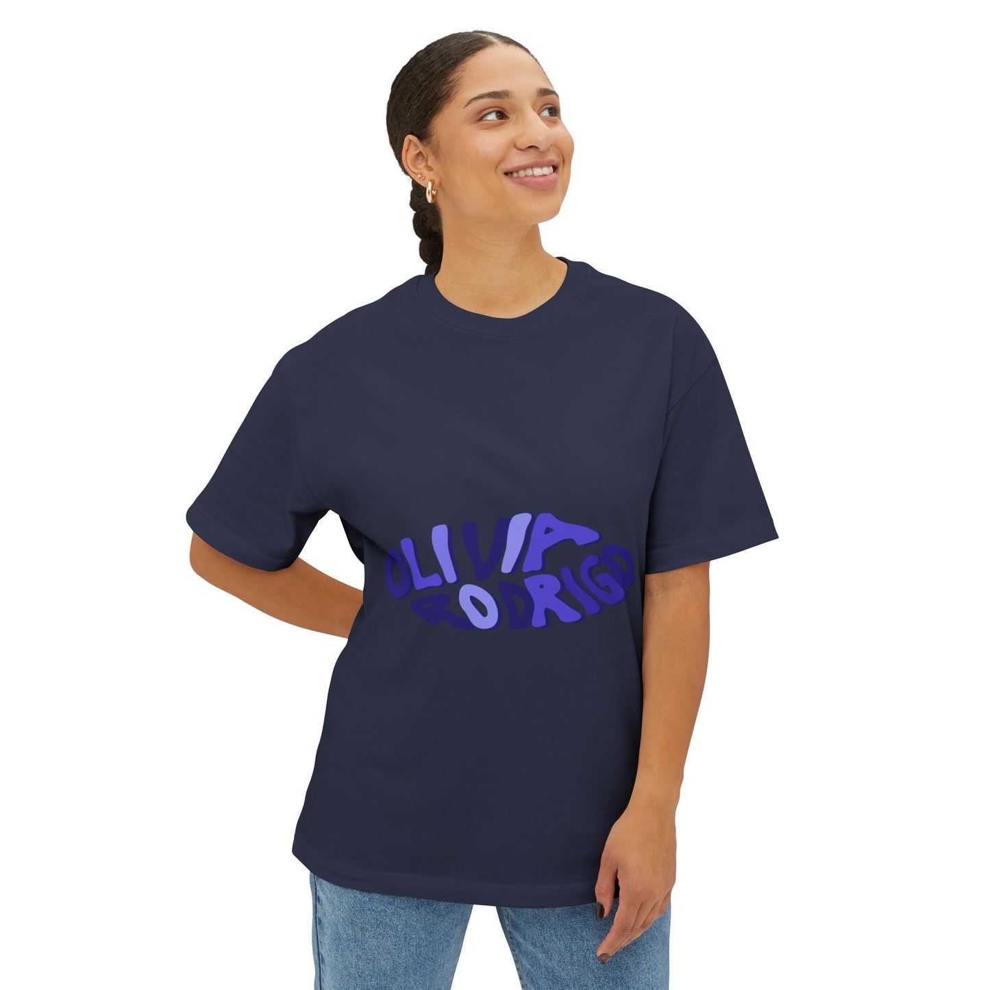 Olivia Rodrigo Wavy Text-Oversized Tee Printify