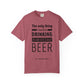 Pop Art Lips & Text Unisex Garment-Dyed T-shirt - snazzymerch