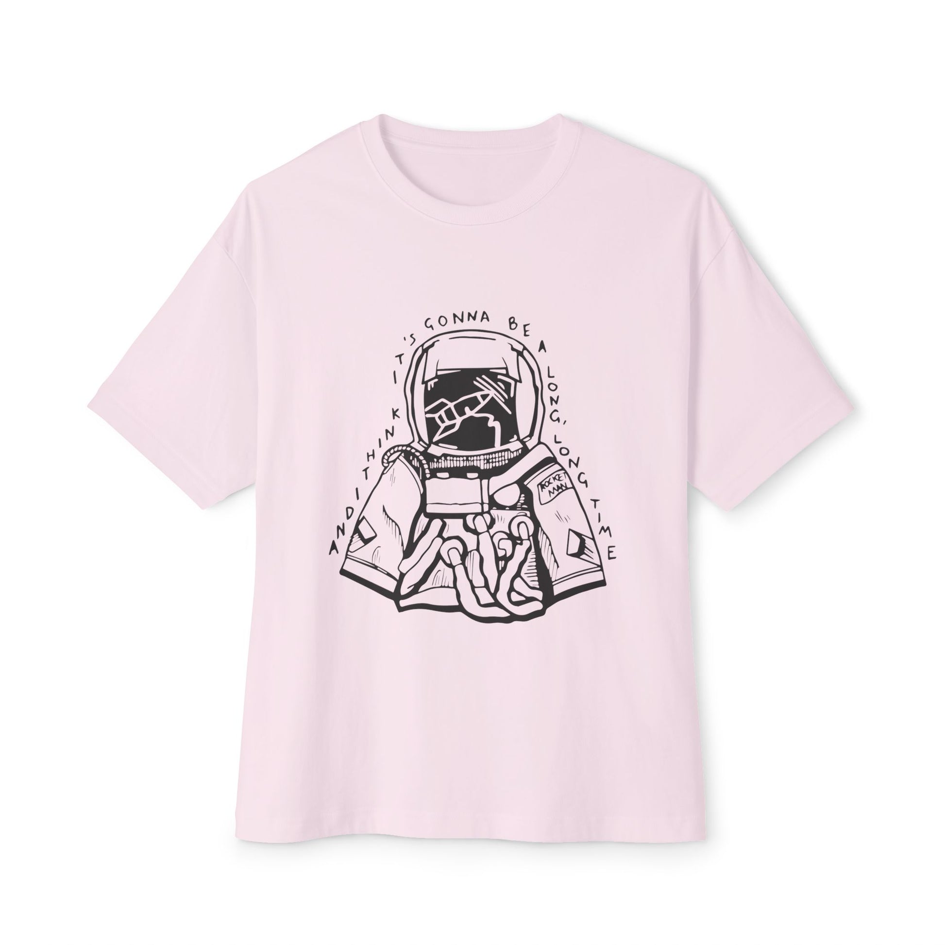 Outline Face Design Unisex Oversized Boxy Tee - snazzymerch