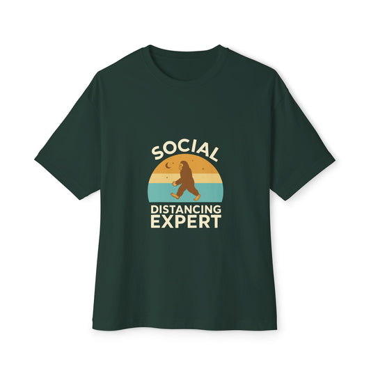 Oversized boxy Tee – Snazzy Social Distance Edition Printify