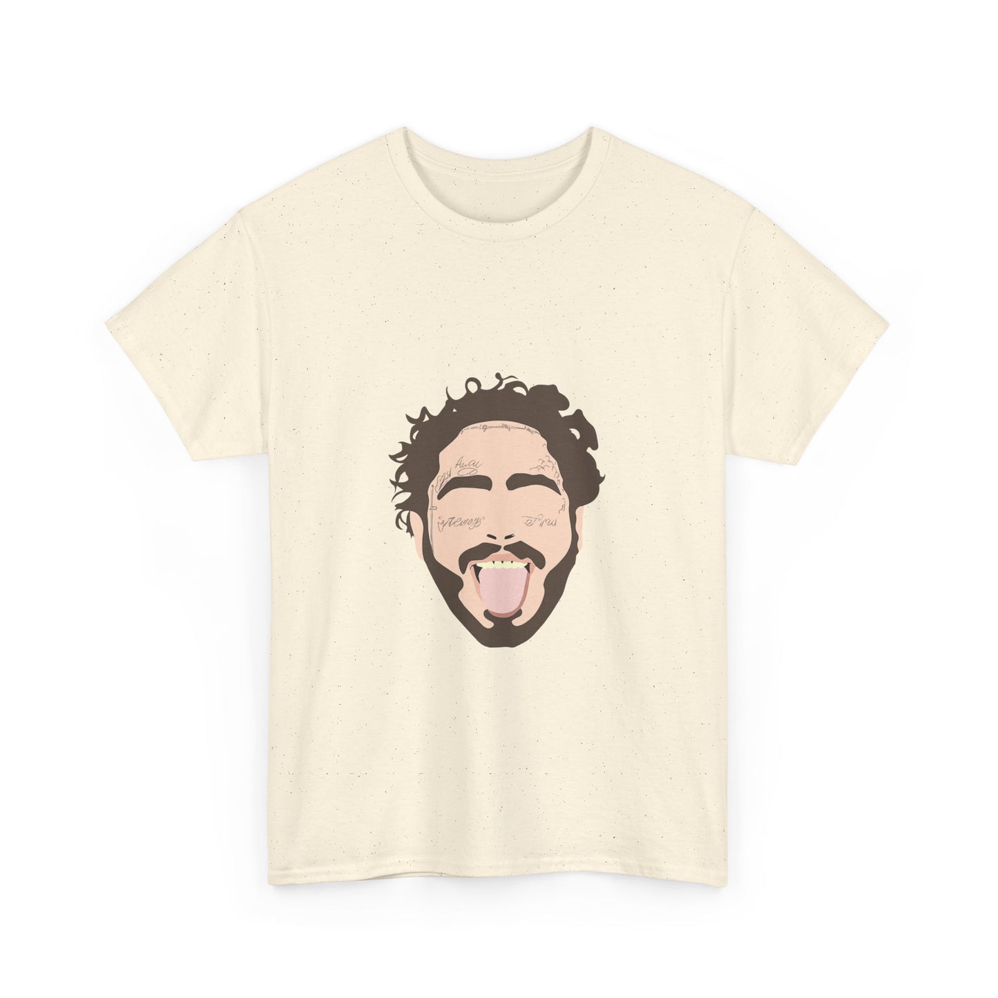 Minimalist Tongue Out Cartoon Face Unisex Heavy cotton Tee Printify