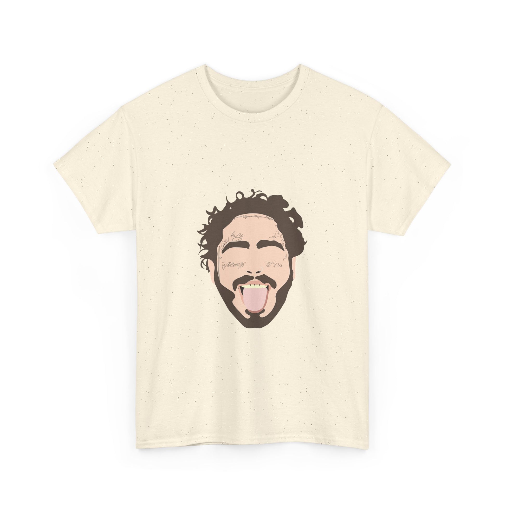 Minimalist Tongue Out Cartoon Face Unisex Heavy cotton Tee Printify
