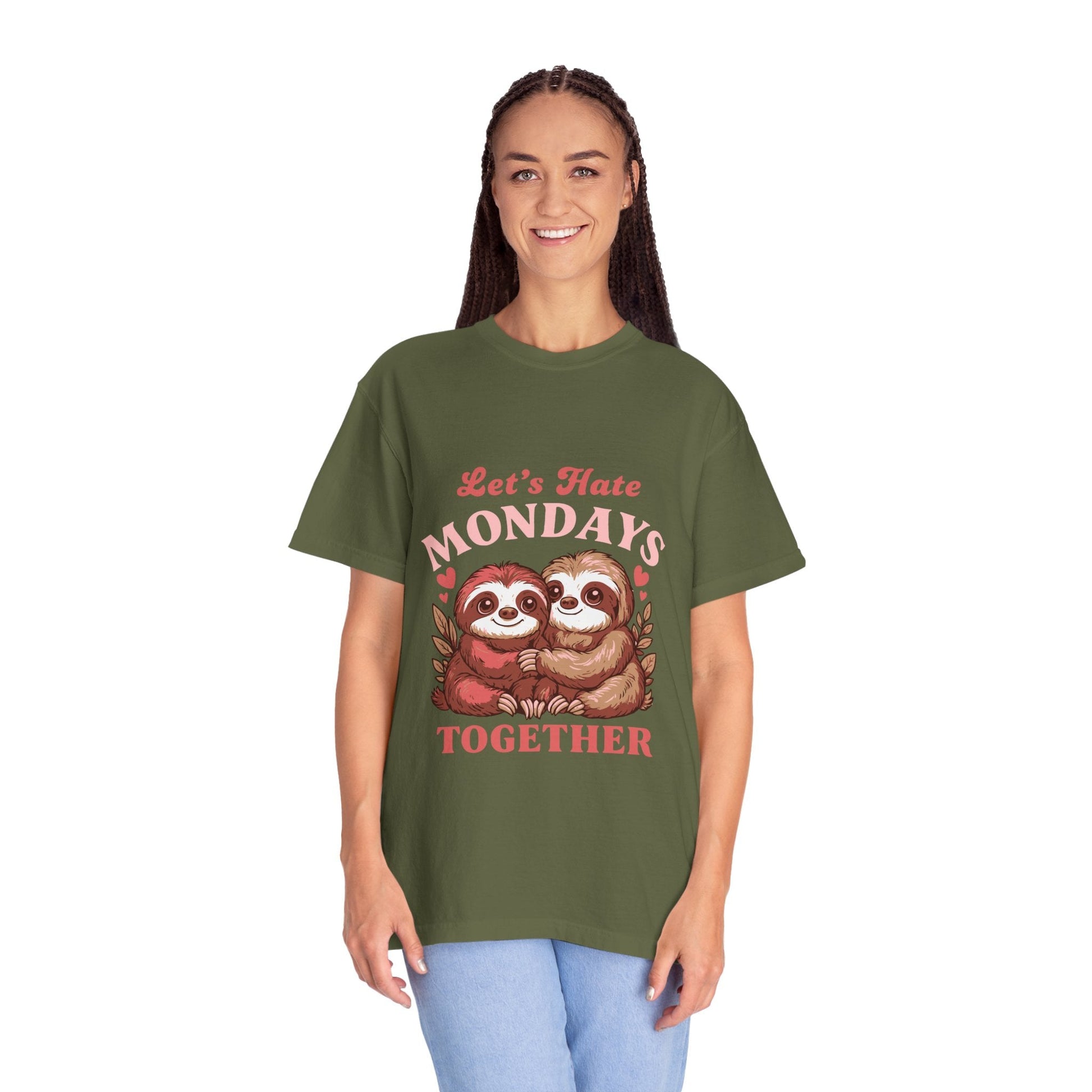 Dyed T-shirt – Snazzy Lets hate Monday Edition Printify
