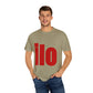Billie Eilish Inspired Dyed T-shirt – Bold Red Block Edition Printify