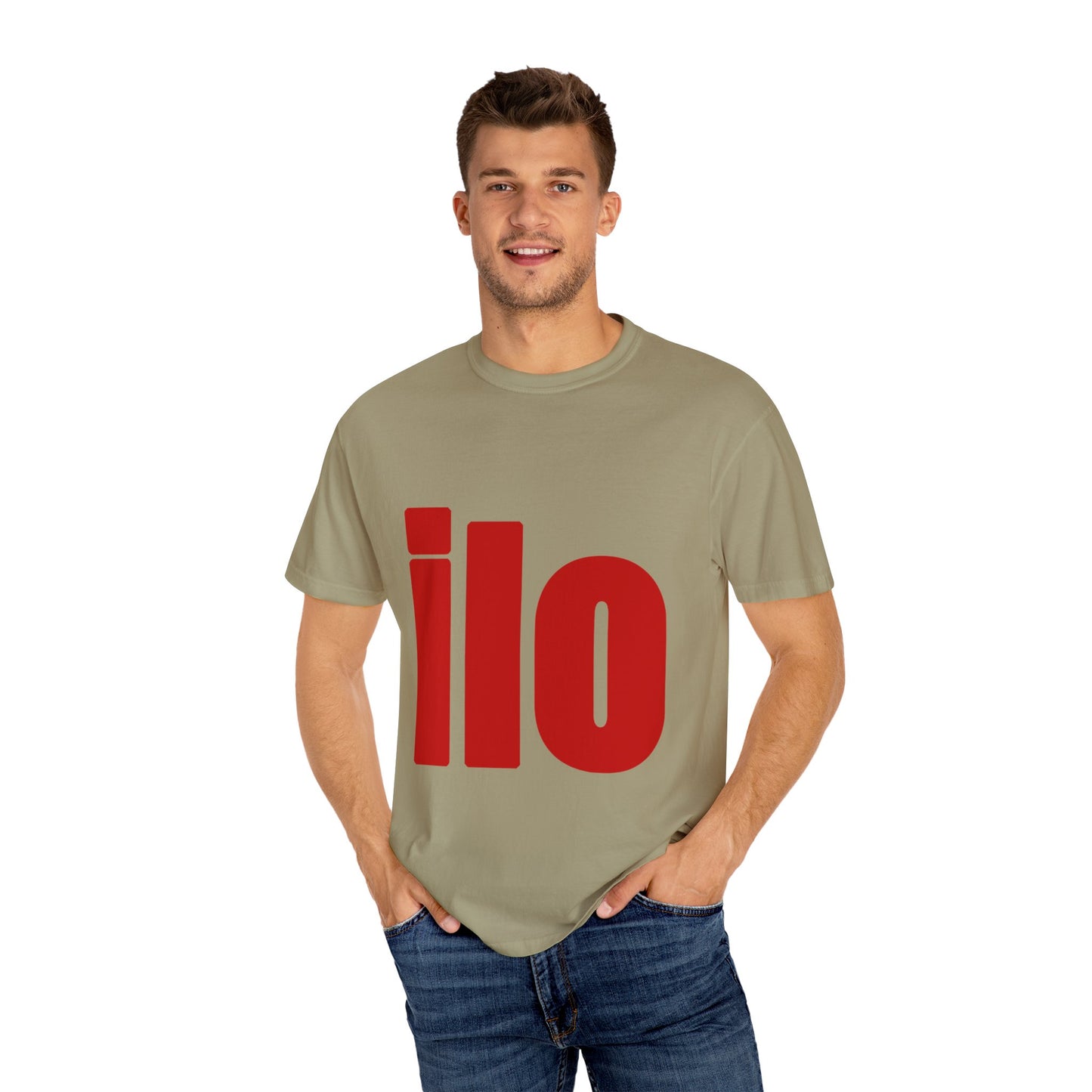 Billie Eilish Inspired Dyed T-shirt – Bold Red Block Edition Printify
