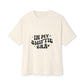 Retro Girl Power Unisex Oversized Boxy Tee - snazzymerch