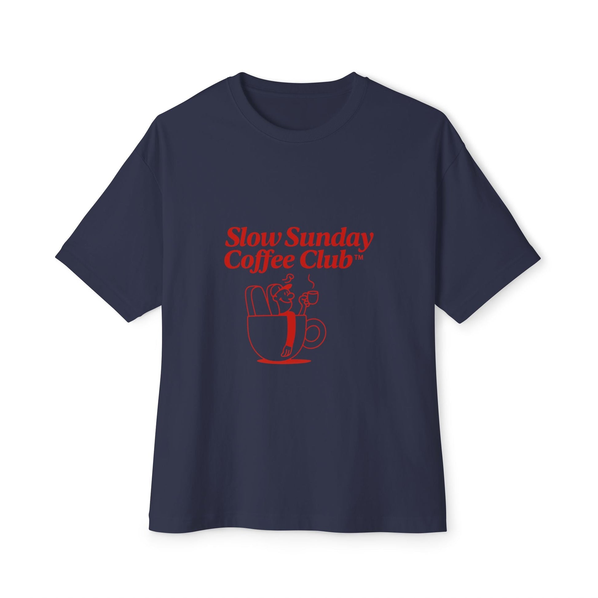 Unisex Oversized Tee – Snazzy Coffe Club Edition Printify