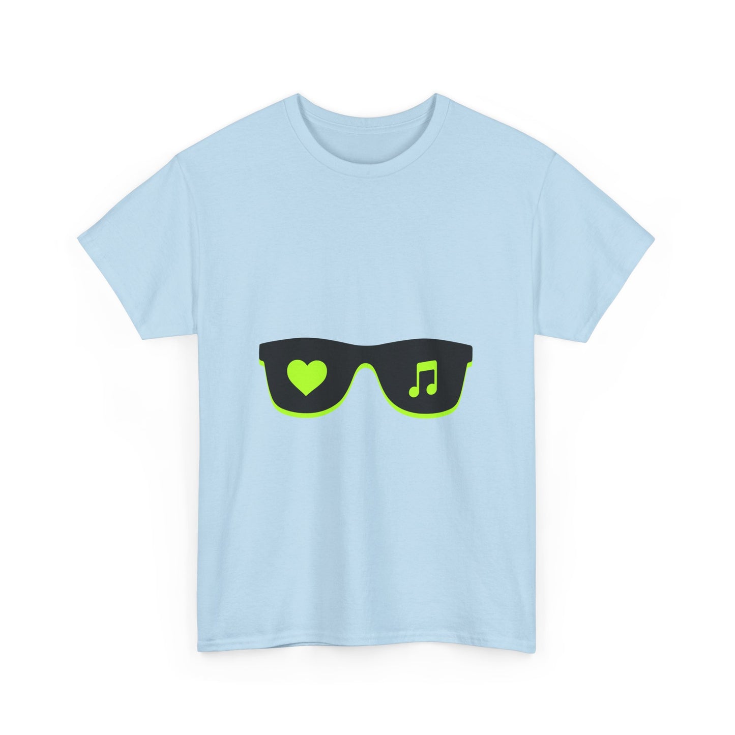 Neon Love Notes Unisex Heavy cotton tee Printify