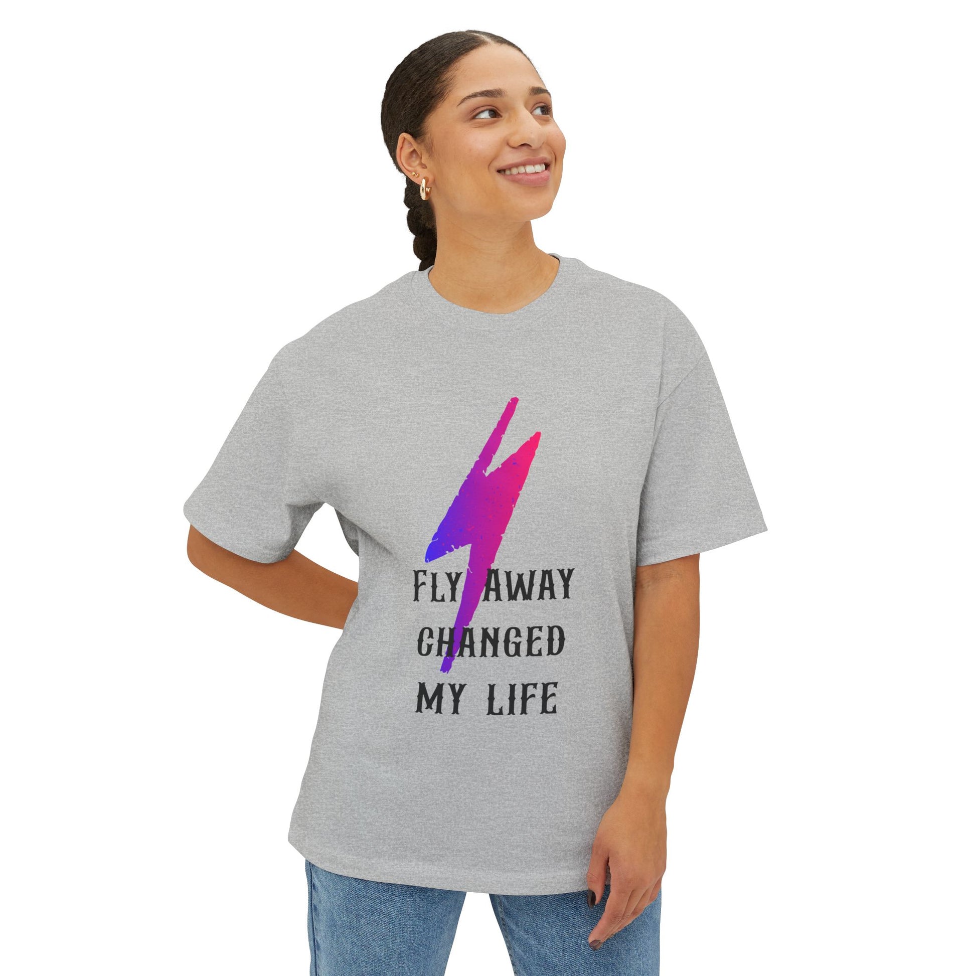 Power Surge Bolt Unisex Oversized Boxy tee Printify