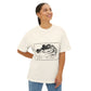 Bold Outline Typography Unisex Oversized Boxy Tee - snazzymerch