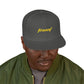 Orange Lightning Text Logo Snapback Cap Printify