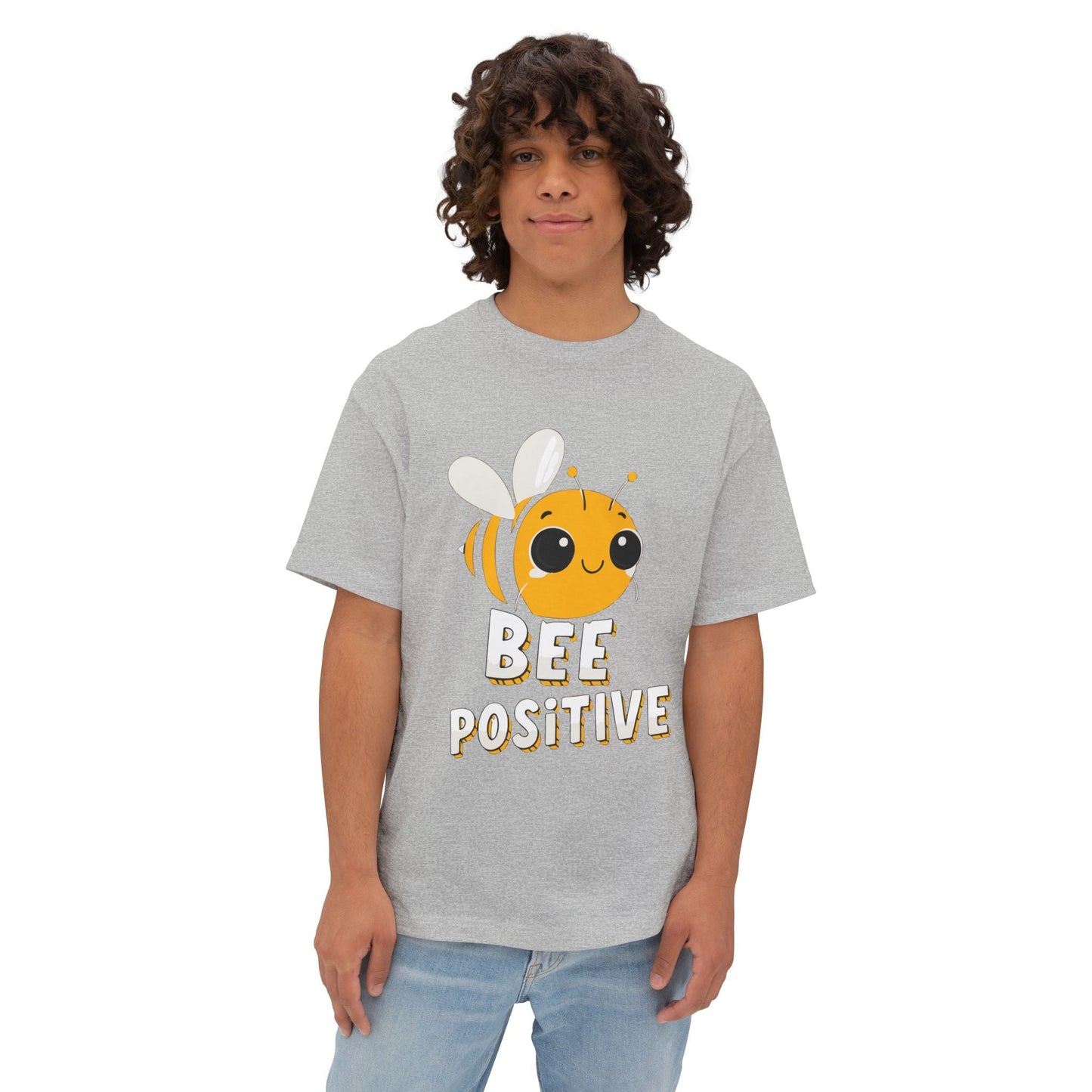 Oversized boxy Tee – Snazzy Bee positive Edition Printify