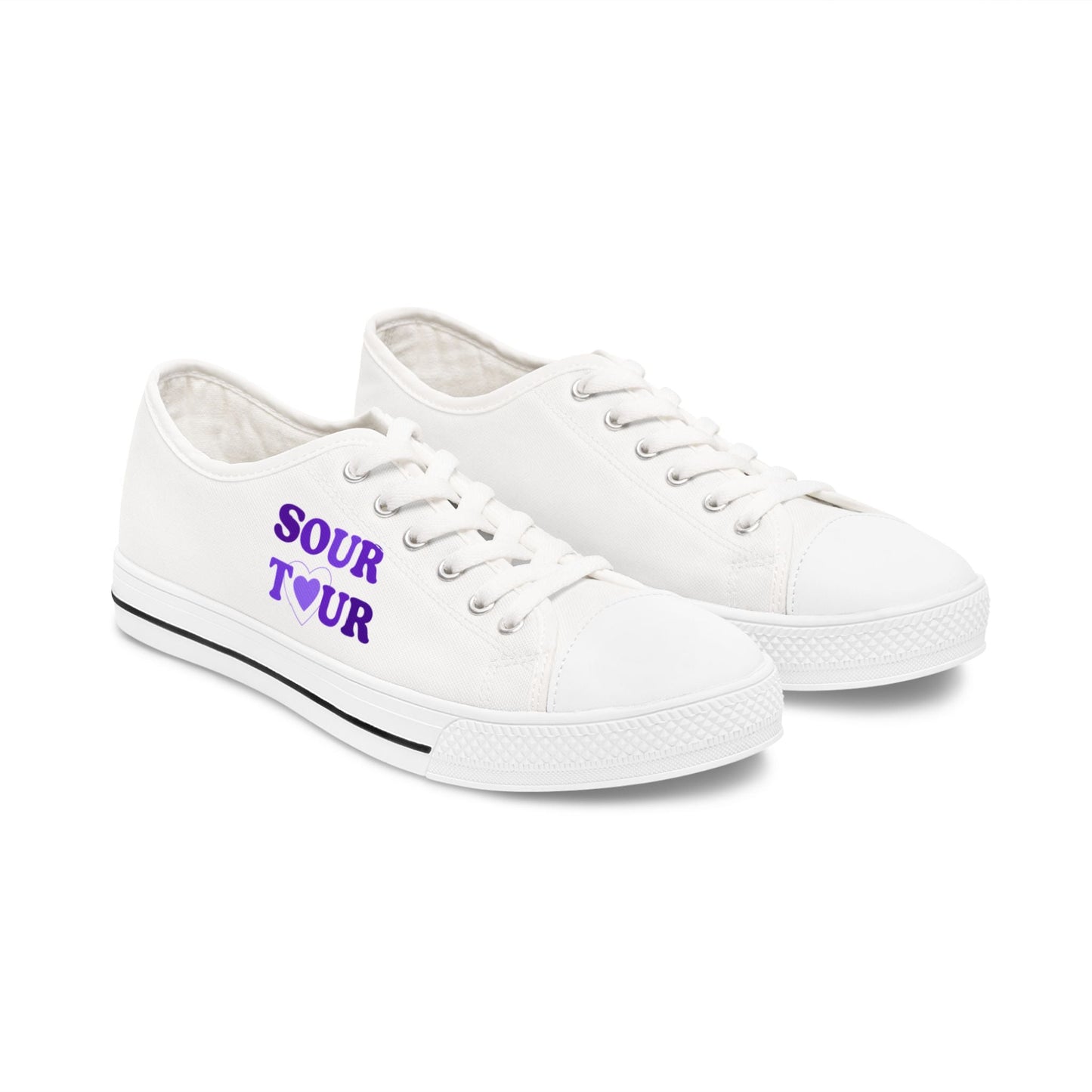 SOUR TOUR Heart – Unisex Low Top Sneakers Printify