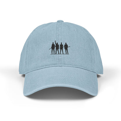 Retro Rock Vibes Denim Hat (Embroidery) - snazzymerch