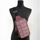 Coach Sullivan Wine Chambray Canvas Pebbled Leather Pack Bag snazzymerch
