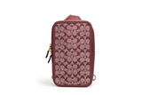 Coach Sullivan Wine Chambray Canvas Pebbled Leather Pack Bag snazzymerch