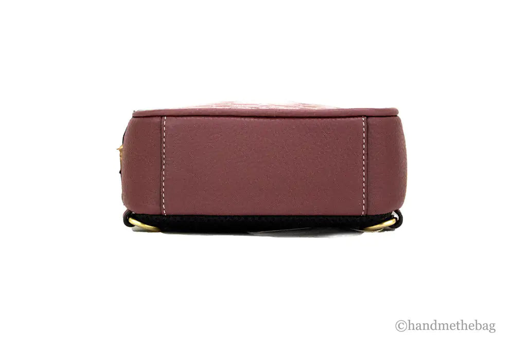 Coach Sullivan Wine Chambray Canvas Pebbled Leather Pack Bag snazzymerch