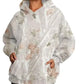 Women's Oversized Camouflage Hoodie with Maple Leaf Print snazzymerch